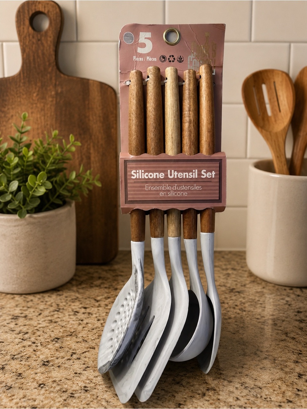 Cook’s Corner 5 Piece Silicone Kitchen Utensil Set Heat Resistant